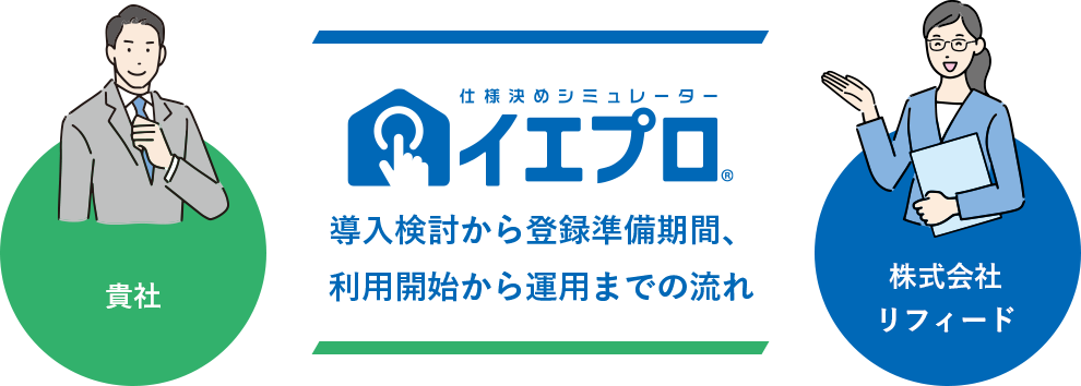 イエプロ導入検討から登録準備期間、利用開始から運用までの流れ